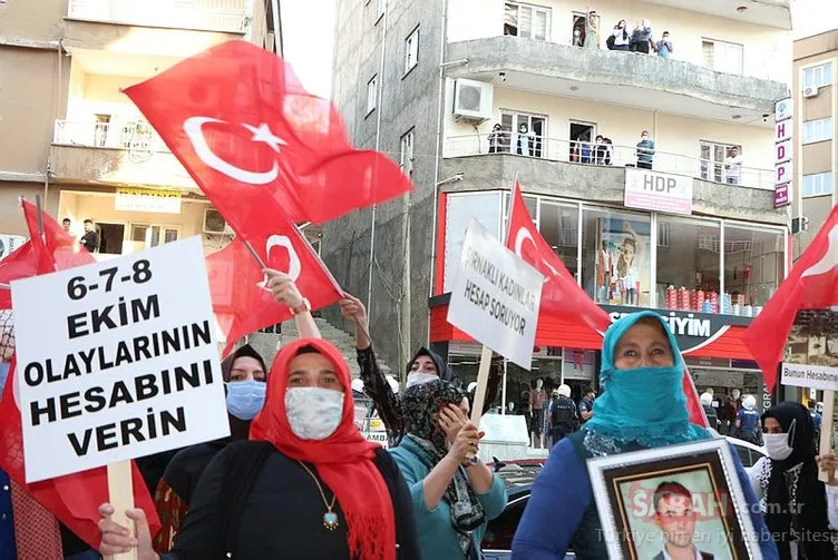 Şırnak’ta terör mağduru aileler HDP İl Başkanlığı önünde eylem yaptı