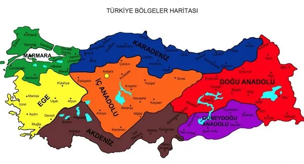 Türkiye'de Kaç Coğrafi Bölge Var? İşte Bölge Sınırlarını İçeren Türkiye