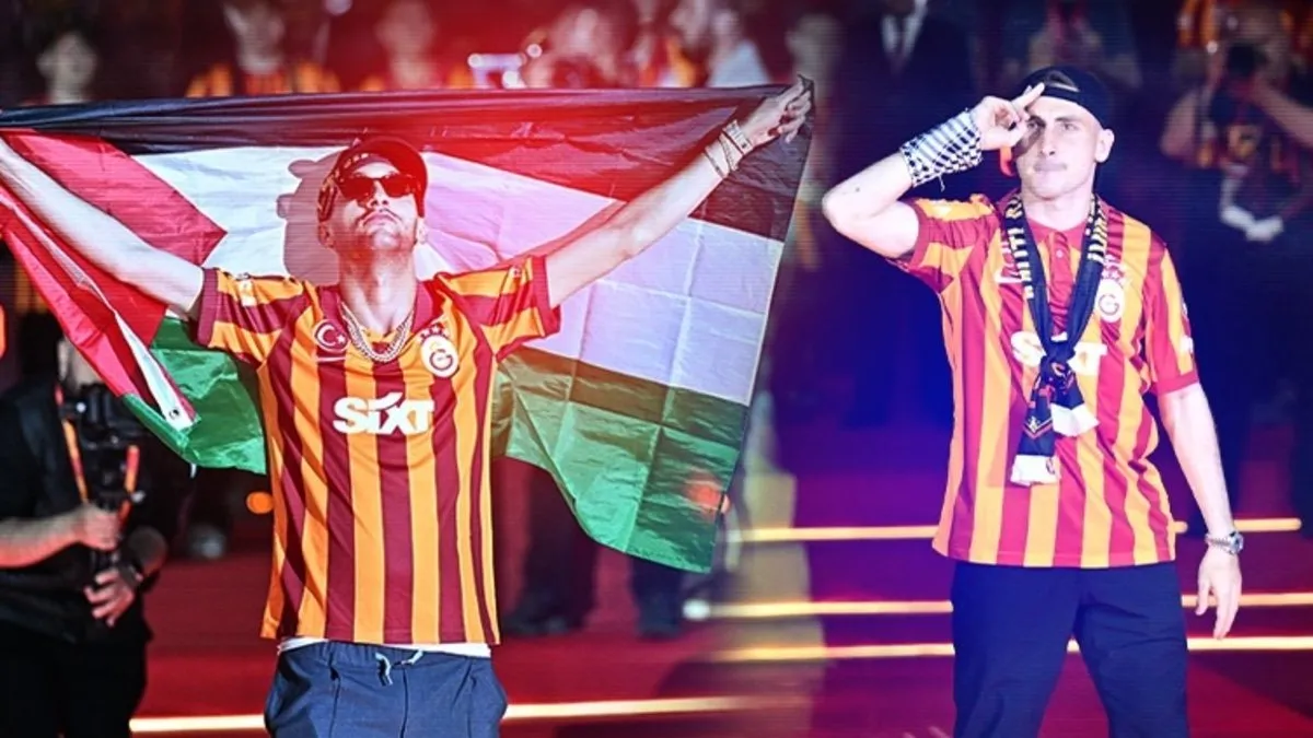 Son dakika haberi: Hakim Ziyech ve Kerem Aktürkoğlu'dan Filistin'e büyük destek! Galatasaray'ın şampiyonluk kutlamasına damga vurdular