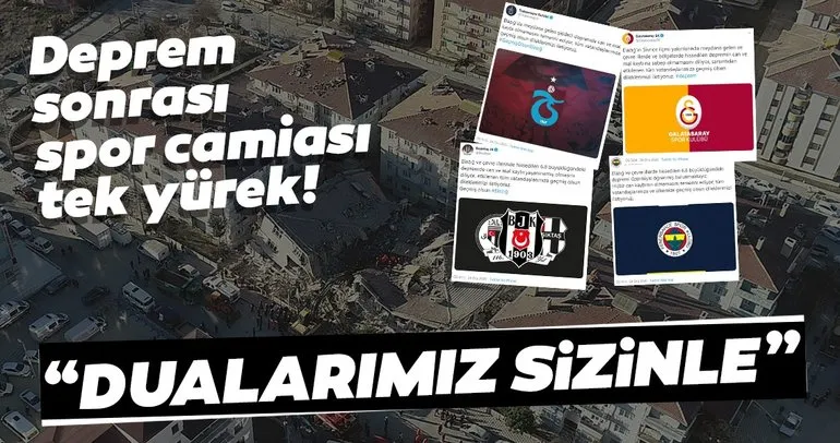 Elazığ'daki deprem sonrası spor camiası tek yürek!