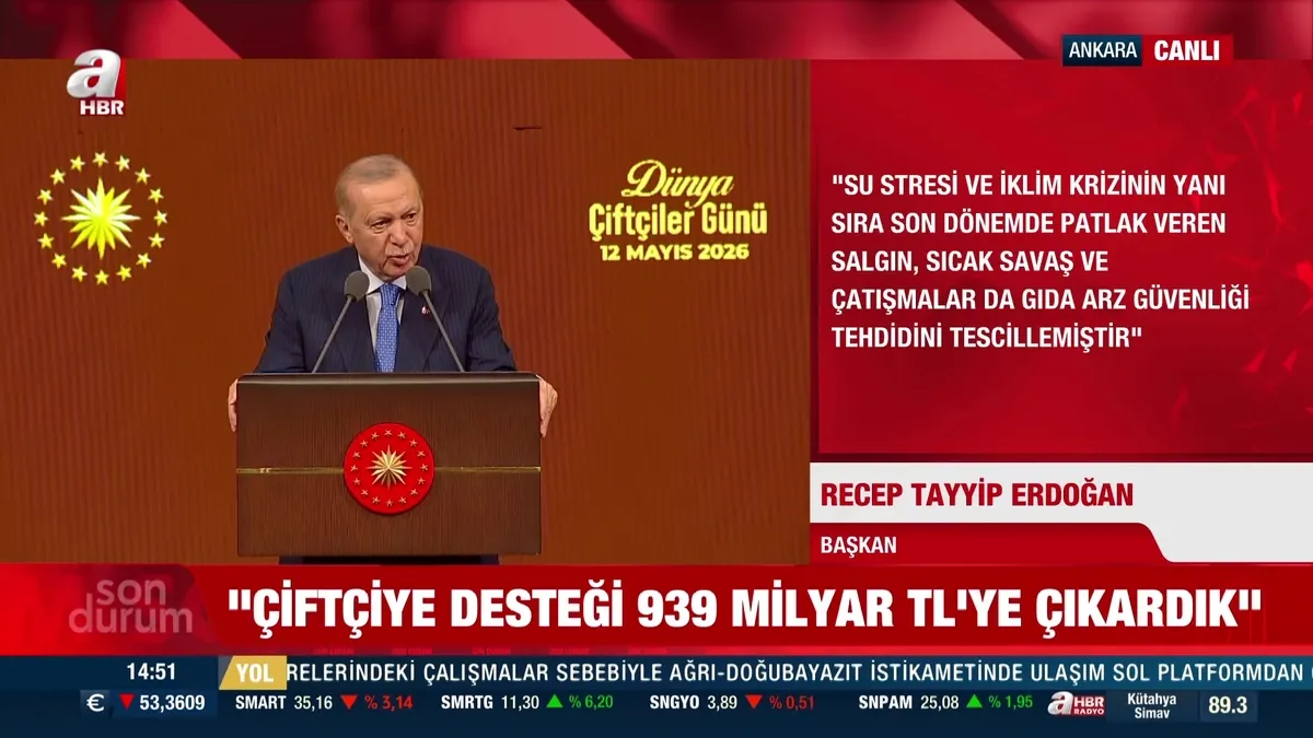 Son Dakika: Başkan Erdoğan’dan çiftçilere yeni müjdeler! “Gıda arz güvenliği sorunumuz yok” | Video videosunu izle Son Dakika: Başkan Erdoğan’dan çiftçilere yeni müjdeler! “Gıda arz güvenliği sorunumuz yok” | Video videosunu izle