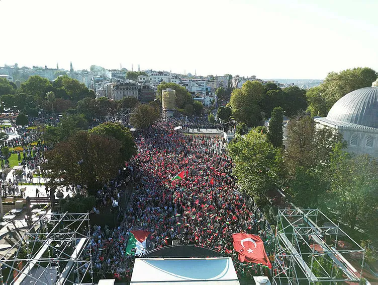 Gazze yalnız değil! Vicdanlı yürekler İsmail Haniye için özgür Filistin sözünü tuttu