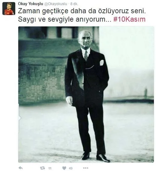 Futbol dünyasından Atatürk’ü anma mesajları