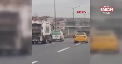 TEM’de sürücülerin tehlikeli inatlaşması kamerada | Video