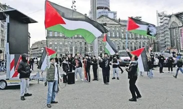 Amsterdam’da Filistin’e destek