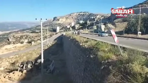 Saman yüklü kamyon şarampole uçtu; sürücü öldü | Video