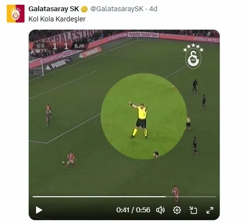 Galatasaray’dan olay hakem paylaşımı! Kol Kola Kardeşler