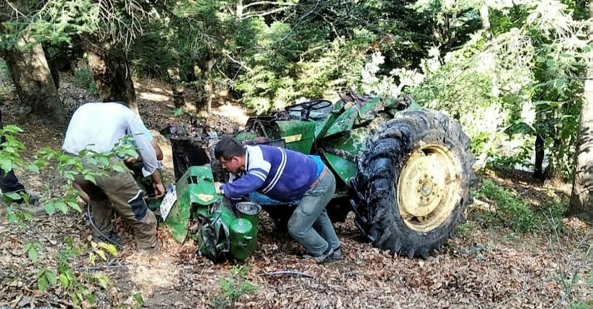 traktor ormana yuvarlandi 1 olu 2