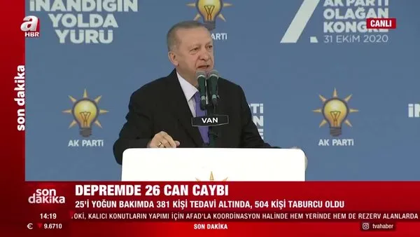 SON DAKİKA! Cumhurbaşkanı Erdoğan'dan AK Parti  Van 7.Olağan İl Kongresi'nde önemli açıklamalar | Video