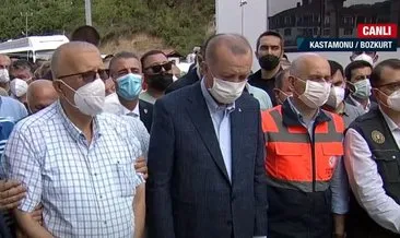 Son dakika: Başkan Erdoğan sel bölgesinde cenaze namazına katıldı