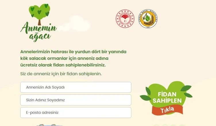 Annemin Ağacı başvuru ekranı: OGM Annemin Ağacı kampanyası ücretsiz mi, Anneler Günü için fidan bağışı nasıl yapılır?