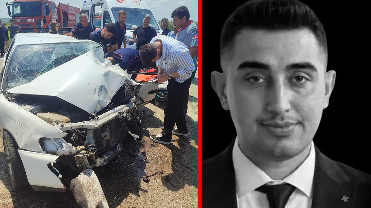 Osmaniye'de meydana gelen trafik kazası sonrası olay yeri incelemesi