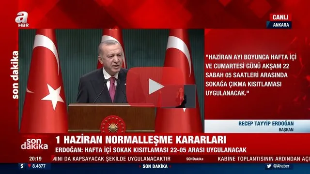 baskan erdogan dan kabine toplantisi sonrasi normallesme sureci kararlari aciklamasi izle videosunu izle son dakika haberleri