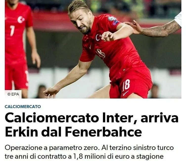 Caner Erkin, Inter’e imzayı attı