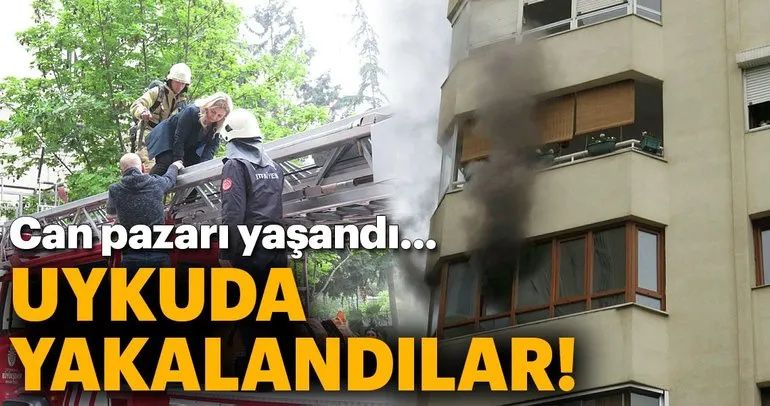 Kadıköy’de yangın paniği! Uykuda yakalandılar...