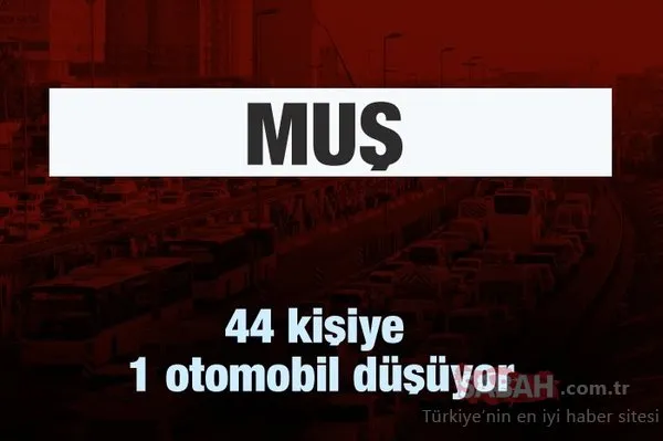 Hangi ilde kişi başına kaç otomobil düşüyor