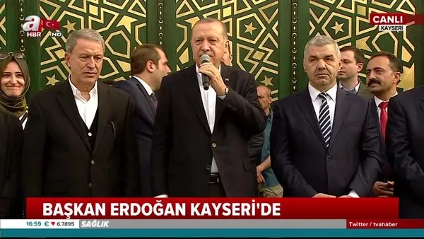 Cumhurbaşkanı Erdoğan, Kayseri'de Orgeneral Hulusi Akar Camii ve Külliyesi Açılış Töreni'nde konuştu