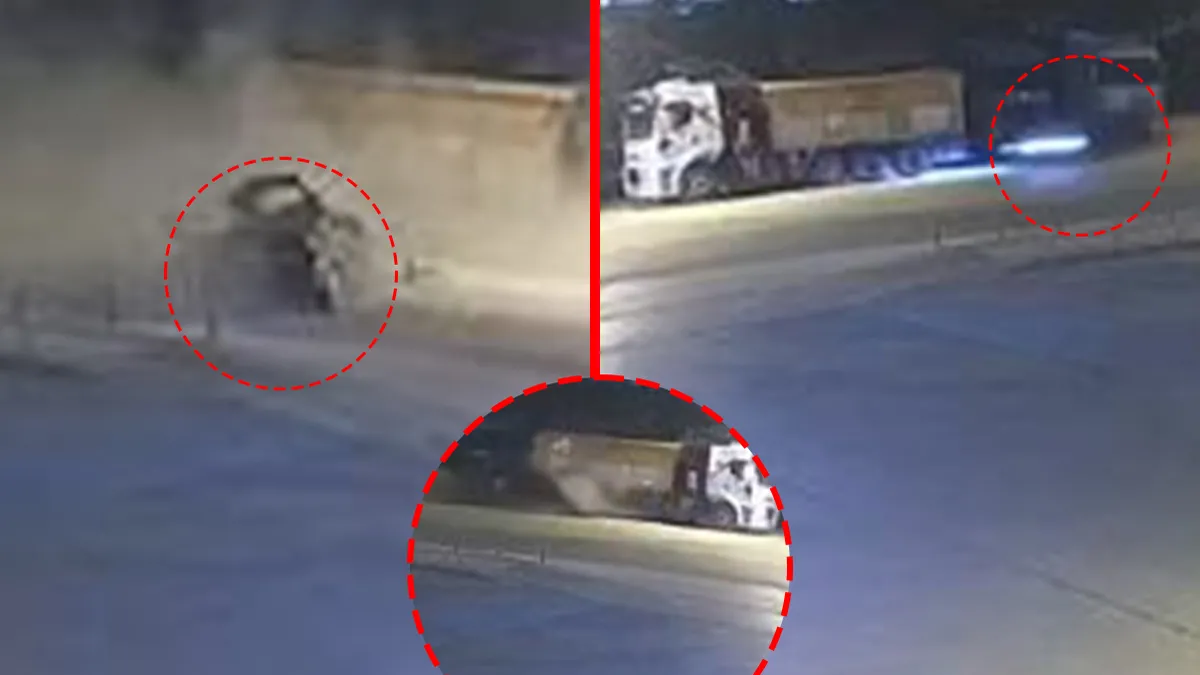 Ankara Polatlı'da otomobilin kamyona arkadan çarpması sonucu meydana gelen kaza