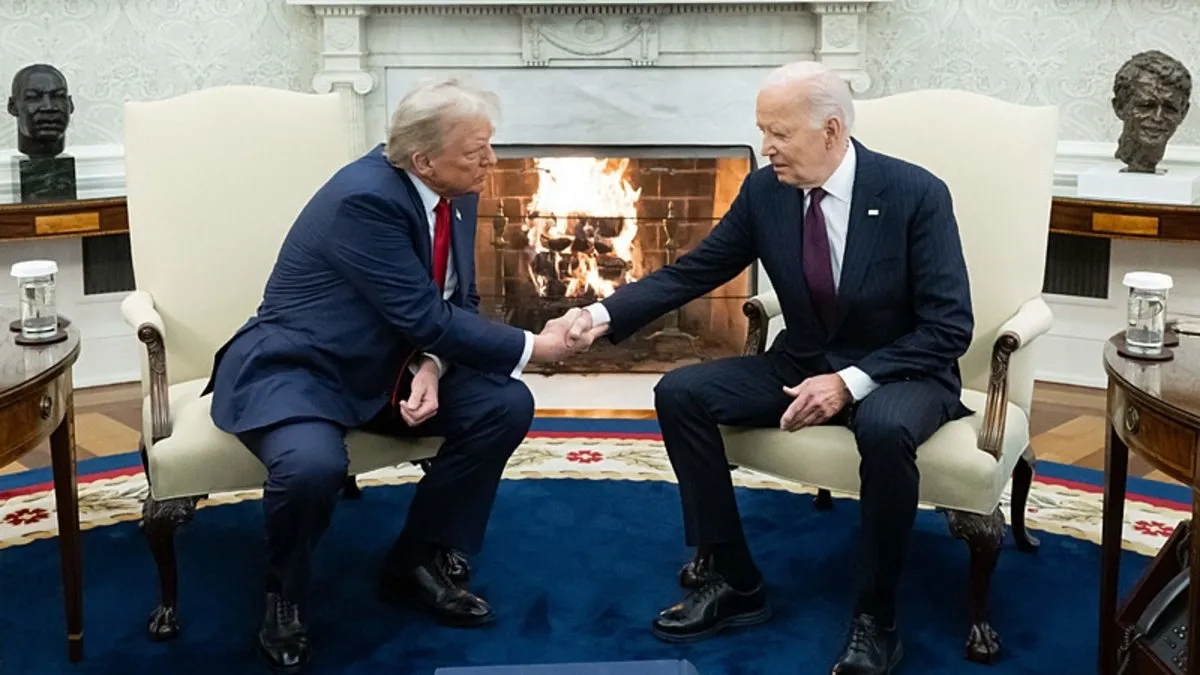 ABD Başkanı Biden, 47. Başkan seçilen Trump ile Beyaz Saray'da görüştü