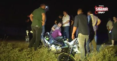 Edirne’de motosiklet sürücüsü karanlıkta yürüyen yayaya çarptı: 2 yaralı | Video