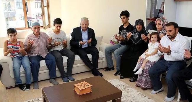 Başbakan Yıldırım şehit ailelerini ziyaret etti