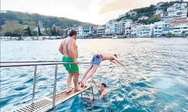 Buz gibi havada Boğaz’a daldılar