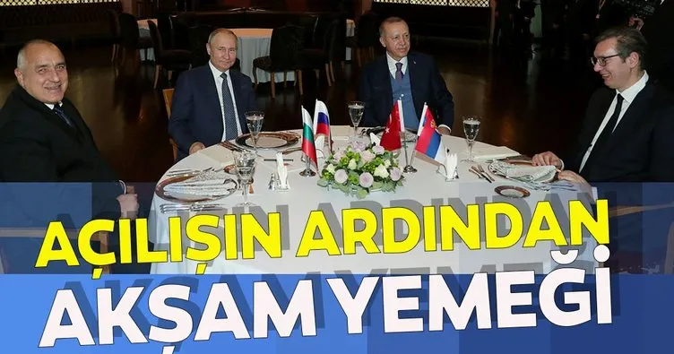 Başkan Erdoğan, misafir ülkelerin liderleriyle yemekte buluştu