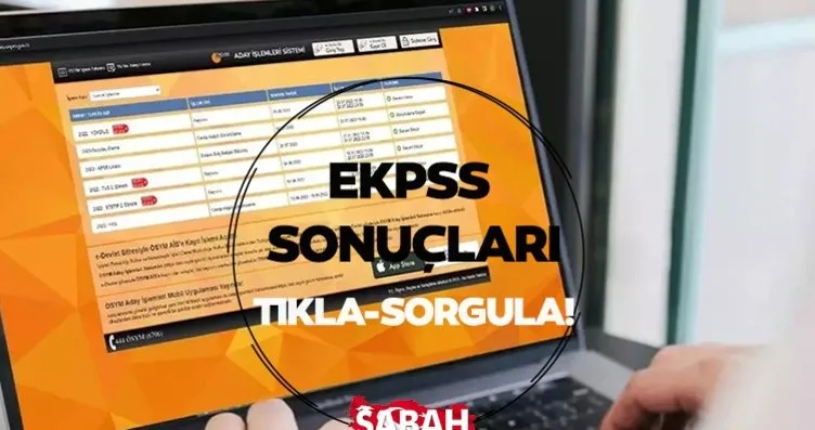 EKPSS SONUÇLARI TIKLA-SORGULA ekranı! || ÖSYM...