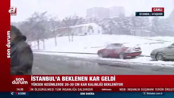 İstanbul'da kar yağışı devam ediyor! Meteoroloji'nin kar yağışı uyarısı sonrası şehir beyaza büründü | Video
