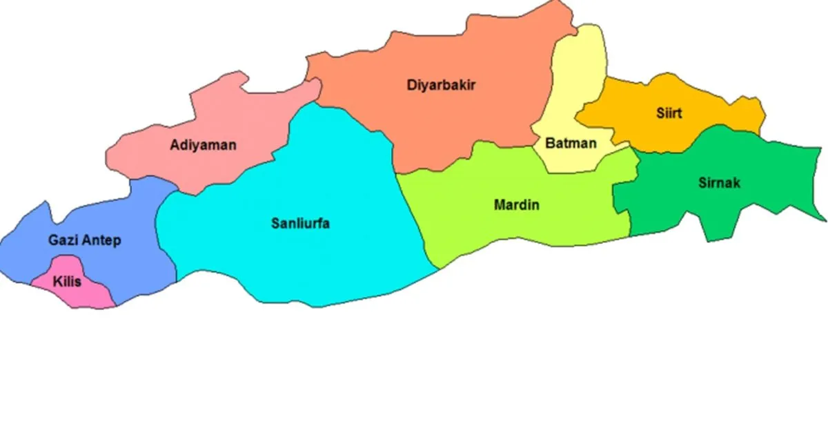 Güneydoğu Anadolu Bölgesi İlleri, Haritası, Özellikleri, Gezilecek Yerler: Güneydoğu  Anadolu Bölgesi'nde Yer Alan İller Nelerdir? -