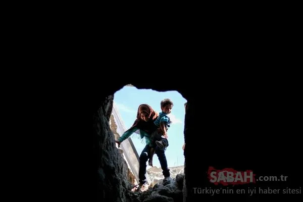 Tünellere sığınan insanlık