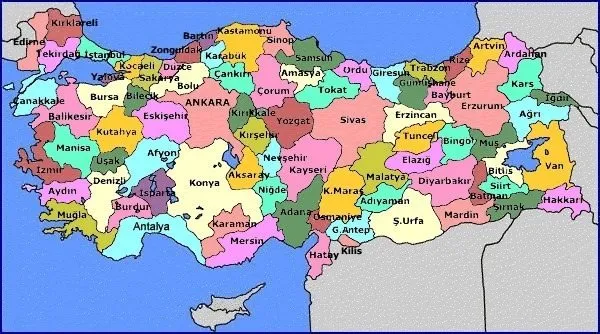 Türkiye’nin hemşehri haritası