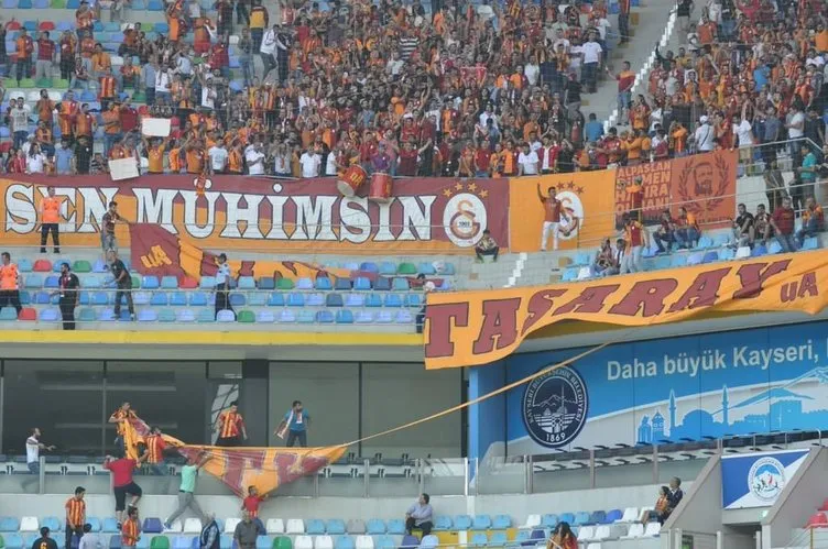 Kayserispor-Galatasaray maçı öncesi olay çıktı