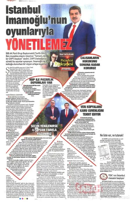 Türkiye İstanbul seçimlerindeki şaibe skandalını SABAH'tan okudu!