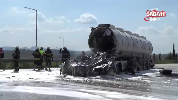 Sürücüsü yanarak öldü