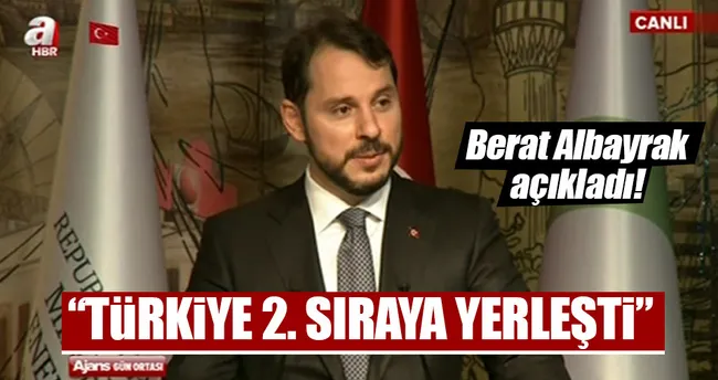 Bakan Berat Albayrak: Türkiye 2. sıraya yerleşti
