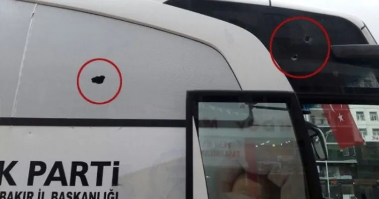 Diyarbakır’da AK Parti otobüsüne taşlı saldırı düzenlendi