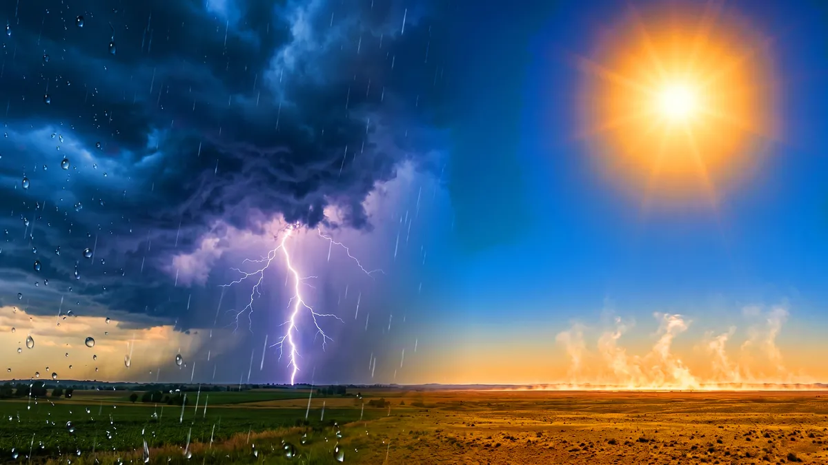Meteoroloji haritası ve hava durumu sembolleri