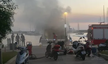 Kuşadası’nda yat yangını!