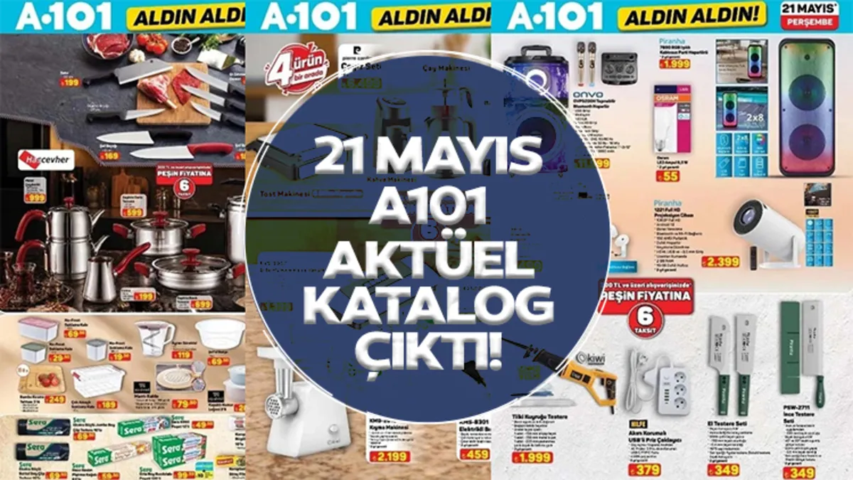 A101 21 Mayıs Aktüel Kataloğu Yayında! Perşembe Fırsatları