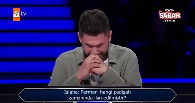 Kim Milyoner Olmak İster’de 300 bin TL’lik Islahat Fermanı sorusu heyecan yarattı! İşte Milyoner’e damga vuran o anlar!