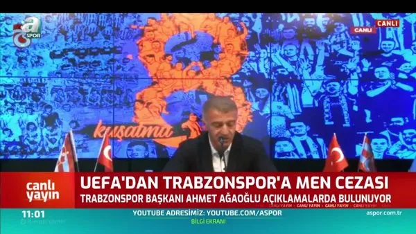 Trabzonspor Başkanı Ahmet Ağaoğlu: Bu karar CAS'tan geri dönecektir