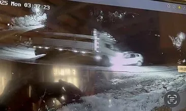 Tokat’ta korkutan kaza kamerada: Kamyon ile otomobil kafa kafaya çarpıştı! #tokat