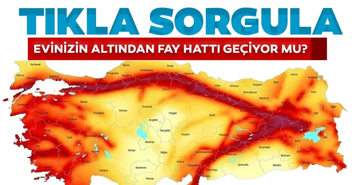 TÜRKİYE DEPREM HARİTASI 2023 | Fay hattı sorgulama ekranı: Türkiye deprem risk haritası ile evimin altından fay hattı geçiyor mu?