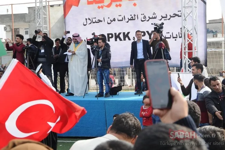 Suriyelilerden sınırda PKK/YPG protestosu