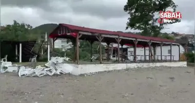 Zonguldak’ta şiddetli fırtına: Bir işletme zarar gördü | Video