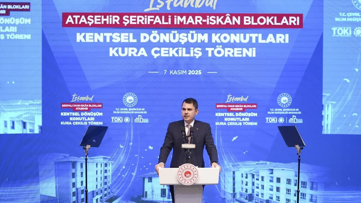 Bakan Kurum’dan kentsel dönüşüm mesajı: Her iki projeden biri İstanbul’a… Bakan Kurum’dan kentsel dönüşüm mesajı: Her iki projeden biri İstanbul’a…