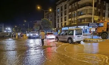 Menemen’de İsale hattı patladı, 2 mahalleyi su bastı