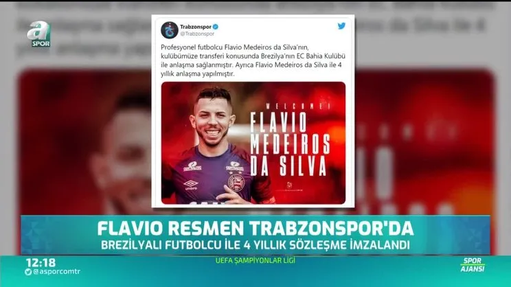 Flavio'dan Trabzonspor'a 4 yıllık imza