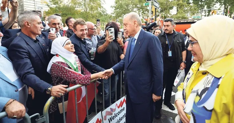 Başkan Erdoğan ABD’de sevgi gösterileriyle karşılandı